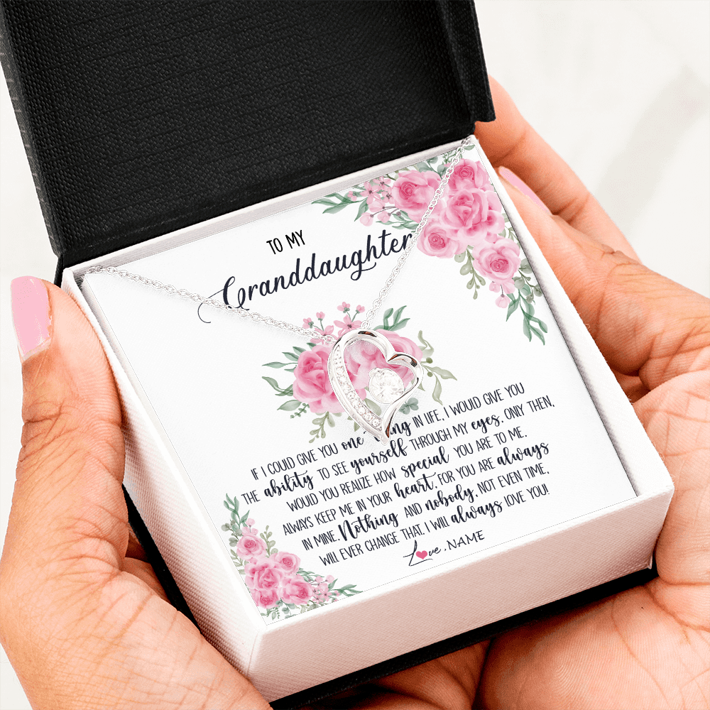 Personalized To My Granddaughter Necklace From Grandma I Will Always Love You Granddaughter Birthday Christmas Pendant Jewelry Customized Gift Box Message Card