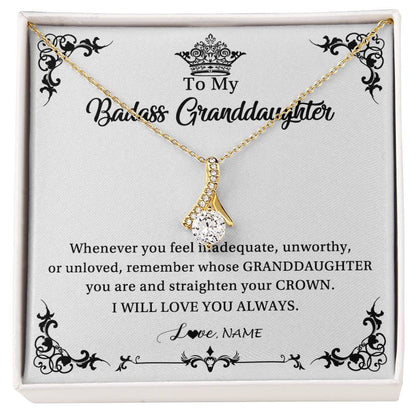 Personalized To My Granddaughter Necklace From Grandma I Will Love You Always Granddaughter Jewelry Birthday Christmas Customized Message Card