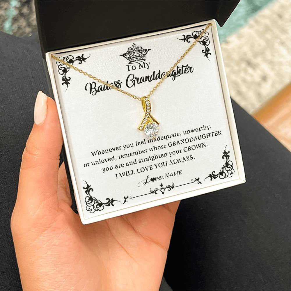 Personalized To My Granddaughter Necklace From Grandma I Will Love You Always Granddaughter Jewelry Birthday Christmas Customized Message Card