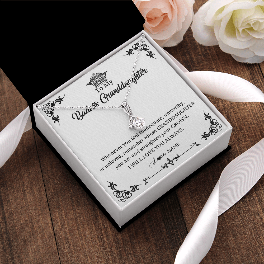 Personalized To My Granddaughter Necklace From Grandma I Will Love You Always Granddaughter Jewelry Birthday Christmas Customized Message Card