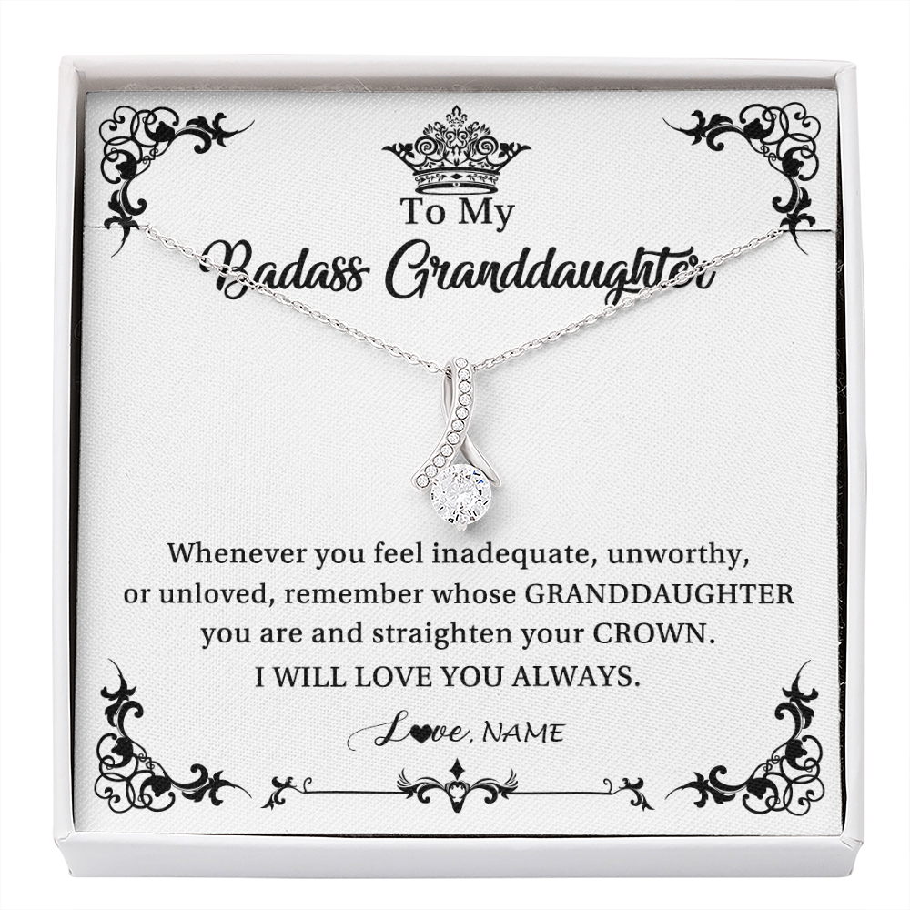 Personalized To My Granddaughter Necklace From Grandma I Will Love You Always Granddaughter Jewelry Birthday Christmas Customized Message Card