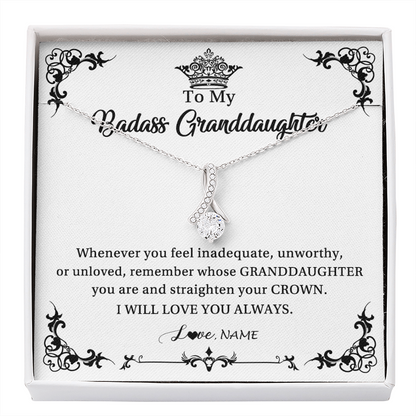 Personalized To My Granddaughter Necklace From Grandma I Will Love You Always Granddaughter Jewelry Birthday Christmas Customized Message Card