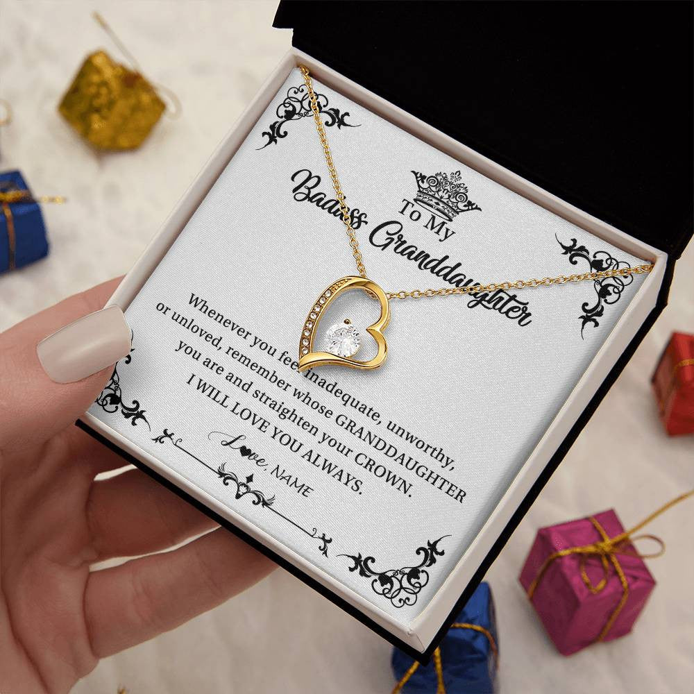 Personalized To My Granddaughter Necklace From Grandma I Will Love You Always Granddaughter Jewelry Birthday Christmas Customized Message Card