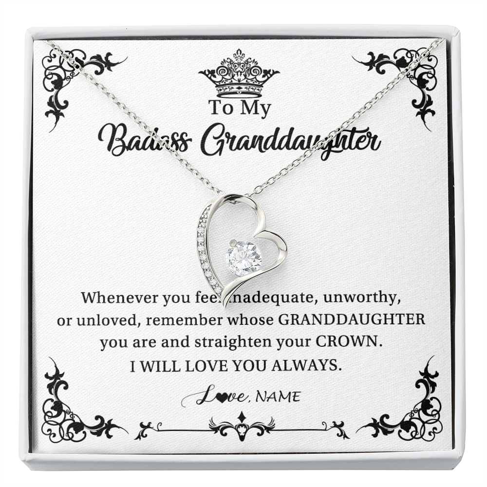 Personalized To My Granddaughter Necklace From Grandma I Will Love You Always Granddaughter Jewelry Birthday Christmas Customized Message Card