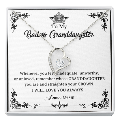 Personalized To My Granddaughter Necklace From Grandma I Will Love You Always Granddaughter Jewelry Birthday Christmas Customized Message Card