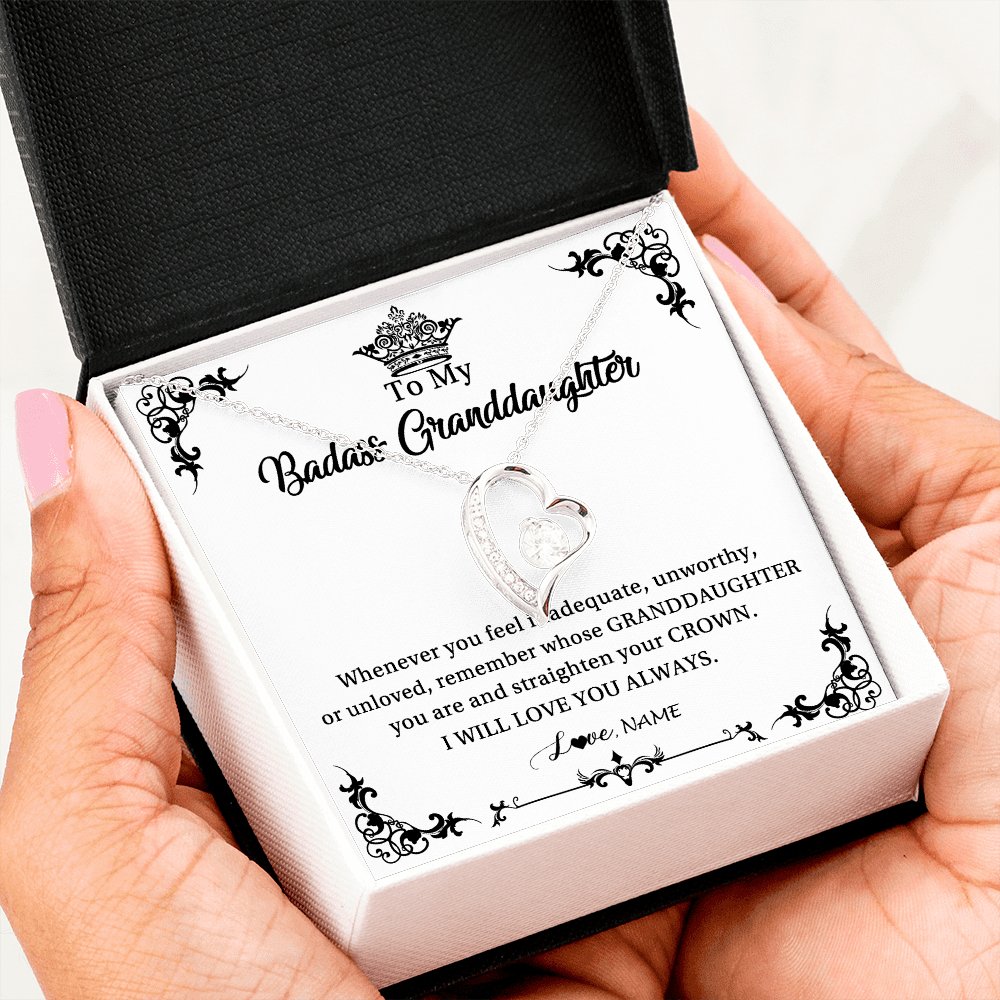 Personalized To My Granddaughter Necklace From Grandma I Will Love You Always Granddaughter Jewelry Birthday Christmas Customized Message Card