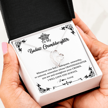 Personalized To My Granddaughter Necklace From Grandma I Will Love You Always Granddaughter Jewelry Birthday Christmas Customized Message Card
