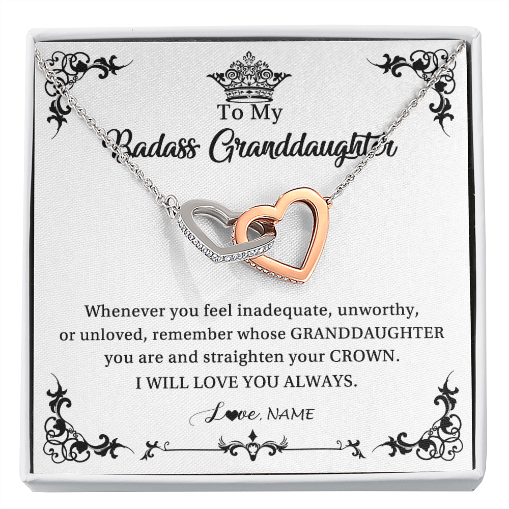 Personalized To My Granddaughter Necklace From Grandma I Will Love You Always Granddaughter Jewelry Birthday Christmas Customized Message Card