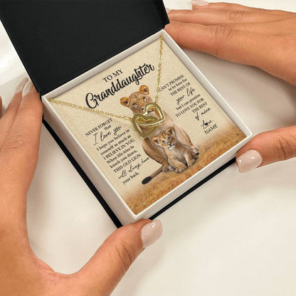 Personalized To My Granddaughter Necklace From Grandma Lion Never Forget That I Love You Granddaughter Jewelry Birthday Christmas Customized Message Card