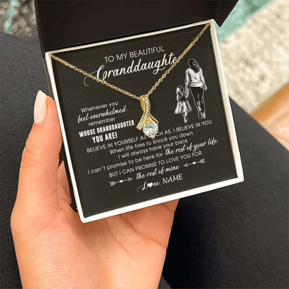 Personalized To My Granddaughter Necklace From Grandma Mimi Whenever You Feel Overwhelmed Granddaughter Jewelry Birthday Christmas Customized Message Card