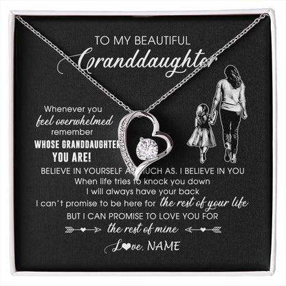 Personalized To My Granddaughter Necklace From Grandma Mimi Whenever You Feel Overwhelmed Granddaughter Jewelry Birthday Christmas Customized Message Card
