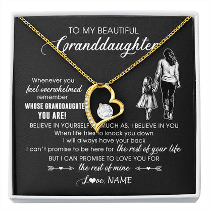 Personalized To My Granddaughter Necklace From Grandma Mimi Whenever You Feel Overwhelmed Granddaughter Jewelry Birthday Christmas Customized Message Card