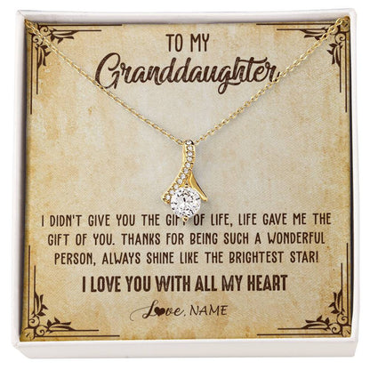 Personalized To My Granddaughter Necklace From Grandma Nana I Love You With All My Heart Granddaughter Birthday Christmas Customized Gift Box Message Card
