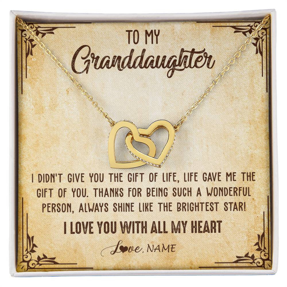 Personalized To My Granddaughter Necklace From Grandma Nana I Love You With All My Heart Granddaughter Birthday Christmas Customized Gift Box Message Card