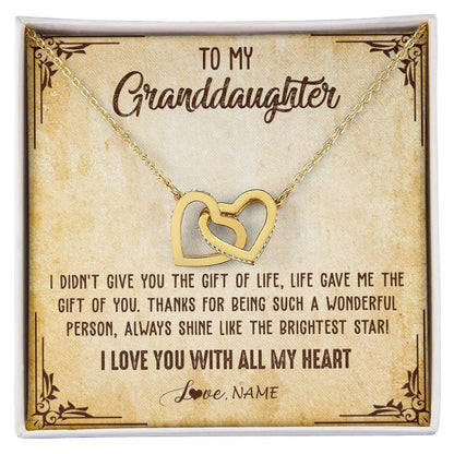 Personalized To My Granddaughter Necklace From Grandma Nana I Love You With All My Heart Granddaughter Birthday Christmas Customized Gift Box Message Card