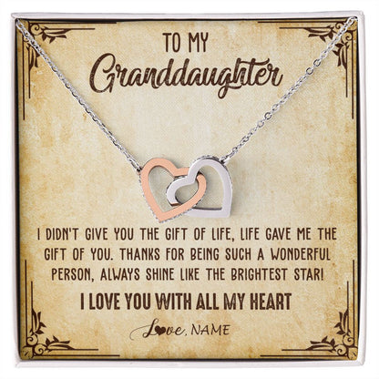 Personalized To My Granddaughter Necklace From Grandma Nana I Love You With All My Heart Granddaughter Birthday Christmas Customized Gift Box Message Card