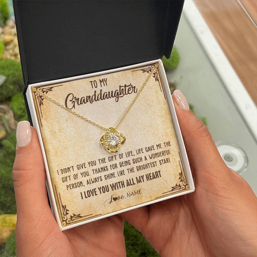 Personalized To My Granddaughter Necklace From Grandma Nana I Love You With All My Heart Granddaughter Birthday Christmas Customized Gift Box Message Card