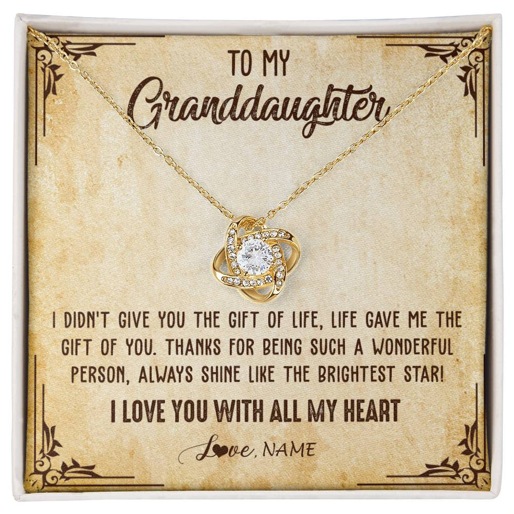 Personalized To My Granddaughter Necklace From Grandma Nana I Love You With All My Heart Granddaughter Birthday Christmas Customized Gift Box Message Card