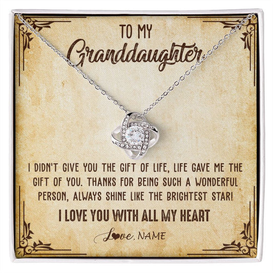 Personalized To My Granddaughter Necklace From Grandma Nana I Love You With All My Heart Granddaughter Birthday Christmas Customized Gift Box Message Card