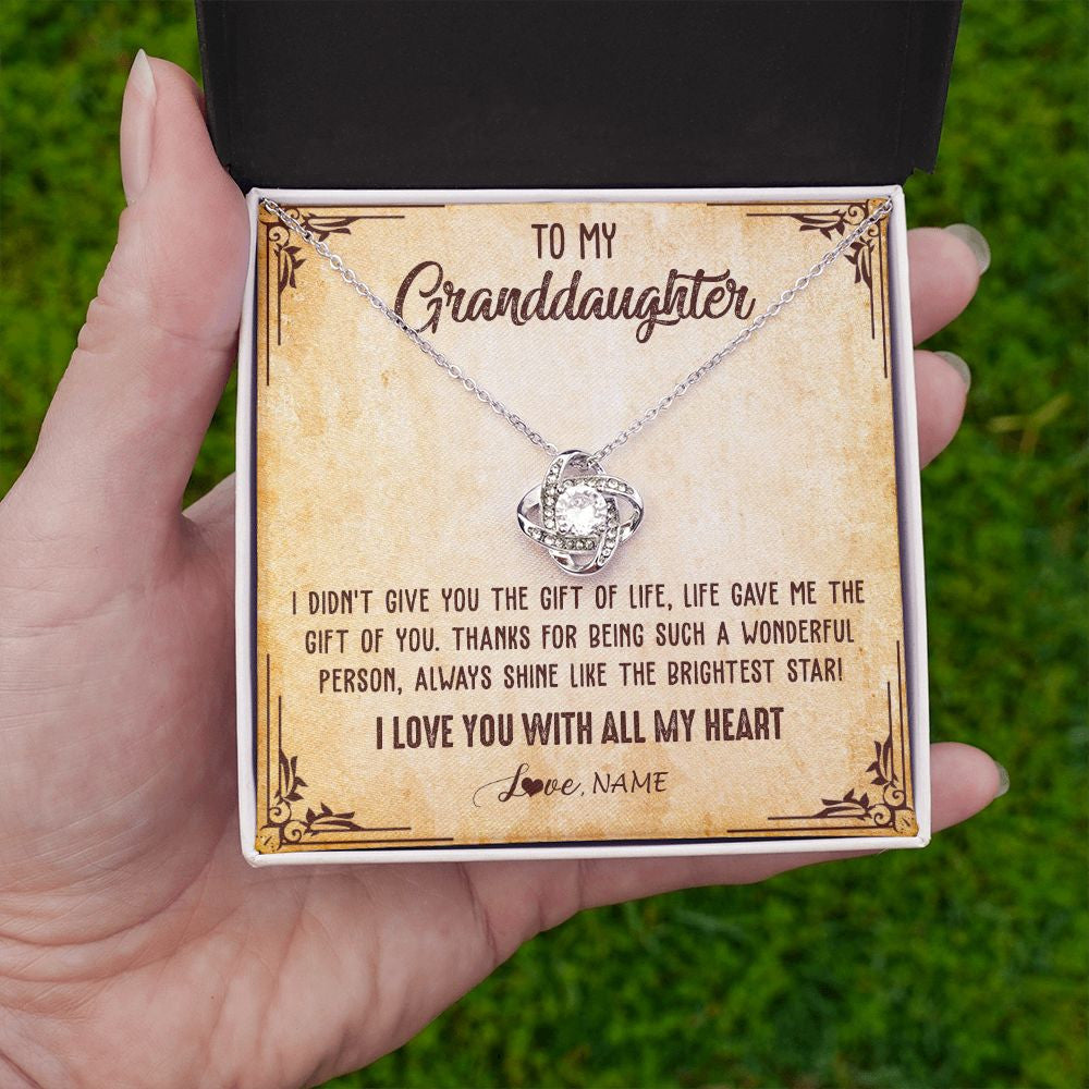 Personalized To My Granddaughter Necklace From Grandma Nana I Love You With All My Heart Granddaughter Birthday Christmas Customized Gift Box Message Card