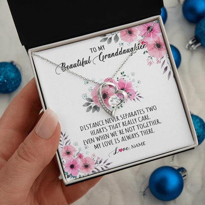Personalized To My Granddaughter Necklace From Grandma Nana My Love Is Always There Granddaughter Birthday Customized Gift Box Message Card