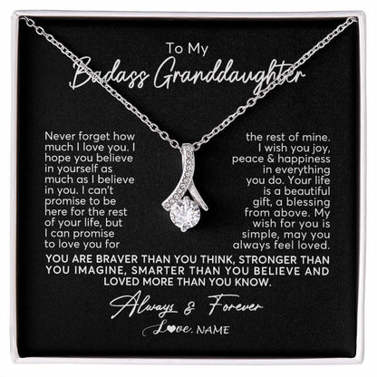 Personalized To My Granddaughter Necklace From Grandma Nana Never Forget How Much I Love You Granddaughter Birthday Christmas Customized Gift Box Message Card