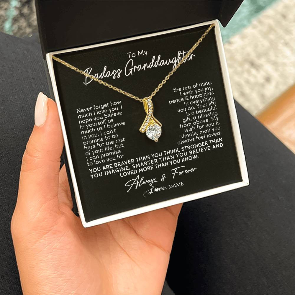 Personalized To My Granddaughter Necklace From Grandma Nana Never Forget How Much I Love You Granddaughter Birthday Christmas Customized Gift Box Message Card