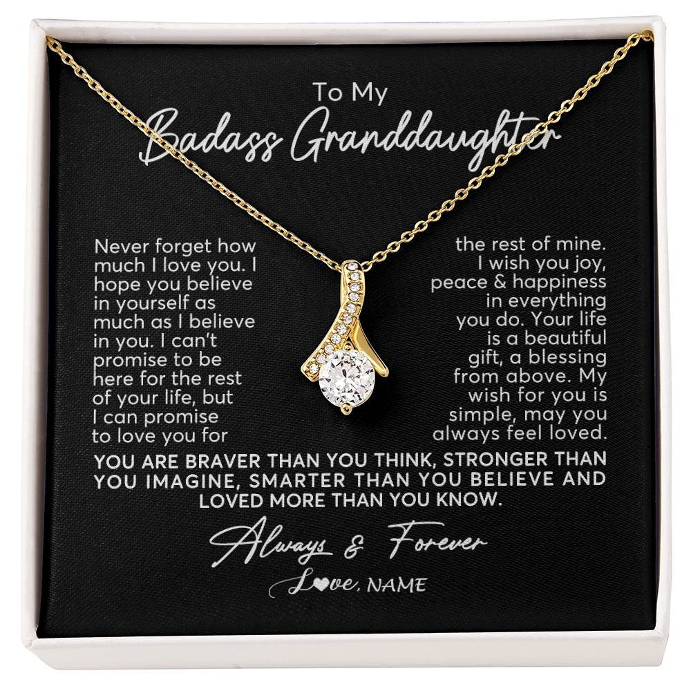 Personalized To My Granddaughter Necklace From Grandma Nana Never Forget How Much I Love You Granddaughter Birthday Christmas Customized Gift Box Message Card