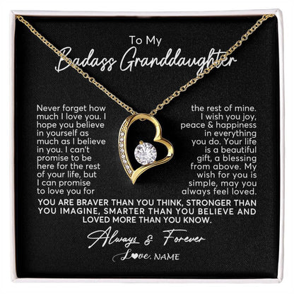 Personalized To My Granddaughter Necklace From Grandma Nana Never Forget How Much I Love You Granddaughter Birthday Christmas Customized Gift Box Message Card