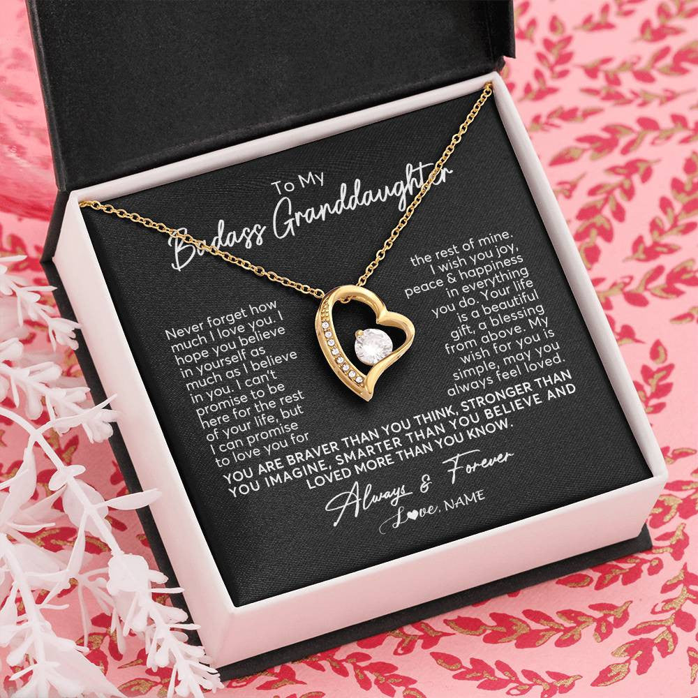 Personalized To My Granddaughter Necklace From Grandma Nana Never Forget How Much I Love You Granddaughter Birthday Christmas Customized Gift Box Message Card