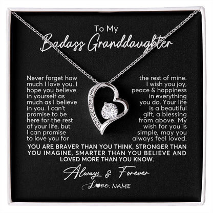 Personalized To My Granddaughter Necklace From Grandma Nana Never Forget How Much I Love You Granddaughter Birthday Christmas Customized Gift Box Message Card