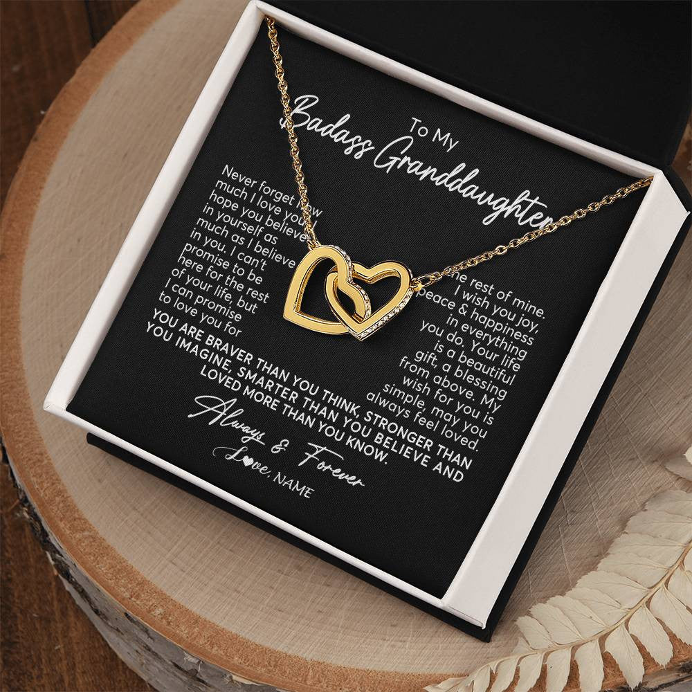 Personalized To My Granddaughter Necklace From Grandma Nana Never Forget How Much I Love You Granddaughter Birthday Christmas Customized Gift Box Message Card