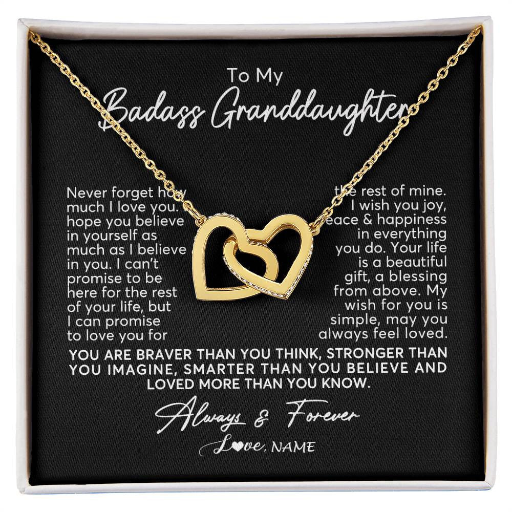Personalized To My Granddaughter Necklace From Grandma Nana Never Forget How Much I Love You Granddaughter Birthday Christmas Customized Gift Box Message Card