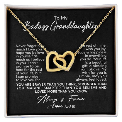 Personalized To My Granddaughter Necklace From Grandma Nana Never Forget How Much I Love You Granddaughter Birthday Christmas Customized Gift Box Message Card