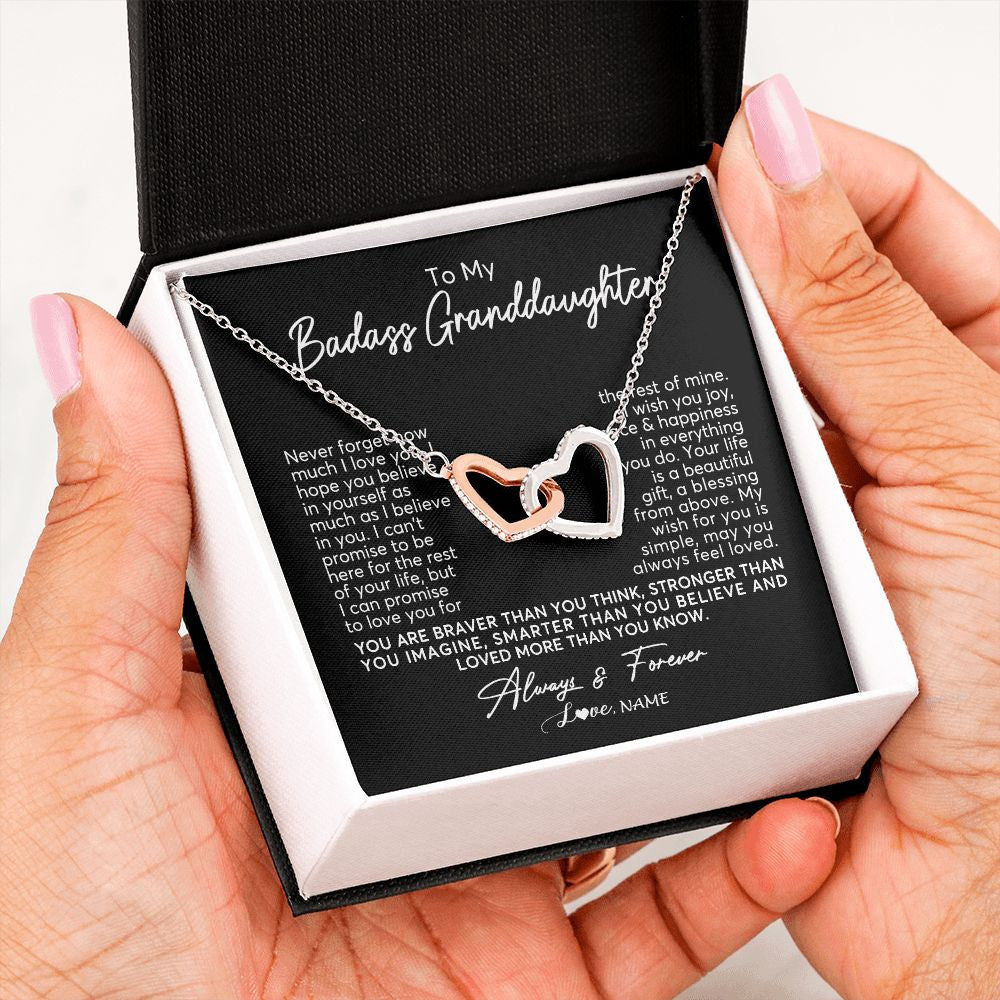 Personalized To My Granddaughter Necklace From Grandma Nana Never Forget How Much I Love You Granddaughter Birthday Christmas Customized Gift Box Message Card