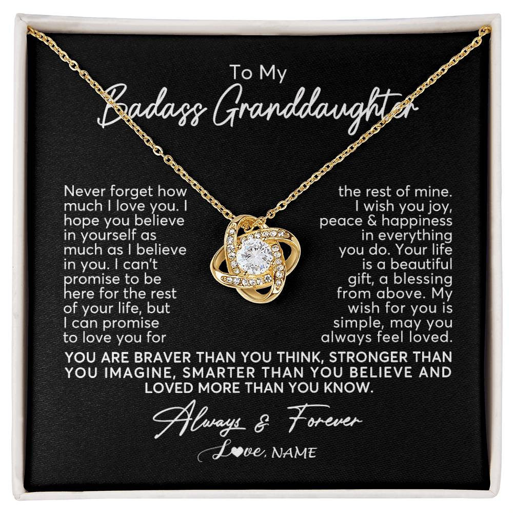 Personalized To My Granddaughter Necklace From Grandma Nana Never Forget How Much I Love You Granddaughter Birthday Christmas Customized Gift Box Message Card