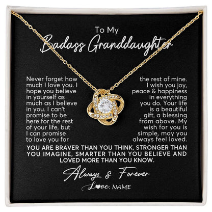 Personalized To My Granddaughter Necklace From Grandma Nana Never Forget How Much I Love You Granddaughter Birthday Christmas Customized Gift Box Message Card
