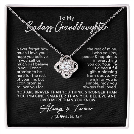 Personalized To My Granddaughter Necklace From Grandma Nana Never Forget How Much I Love You Granddaughter Birthday Christmas Customized Gift Box Message Card