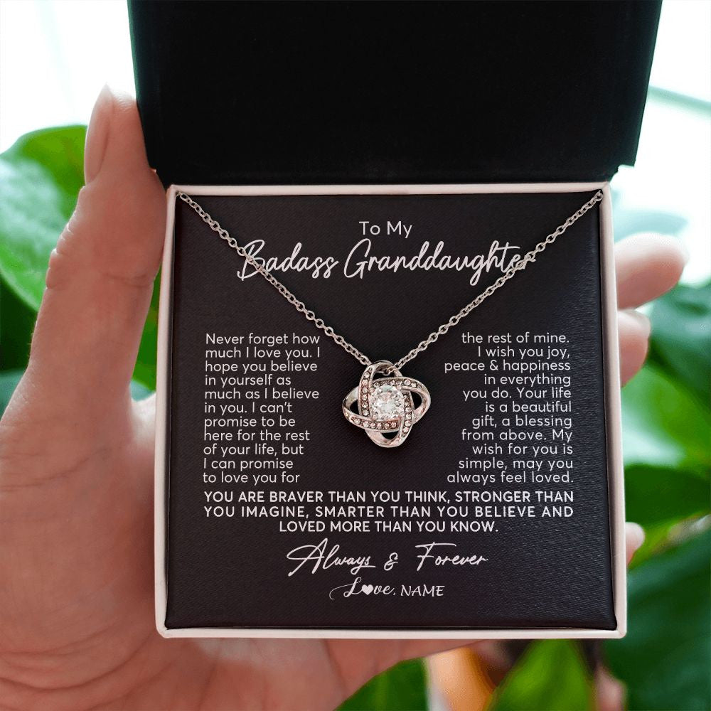 Personalized To My Granddaughter Necklace From Grandma Nana Never Forget How Much I Love You Granddaughter Birthday Christmas Customized Gift Box Message Card