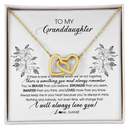 Personalized To My Granddaughter Necklace From Grandma Nana Papa Not Even Time Floral Granddaughter Graduation Birthday Customized Message Card