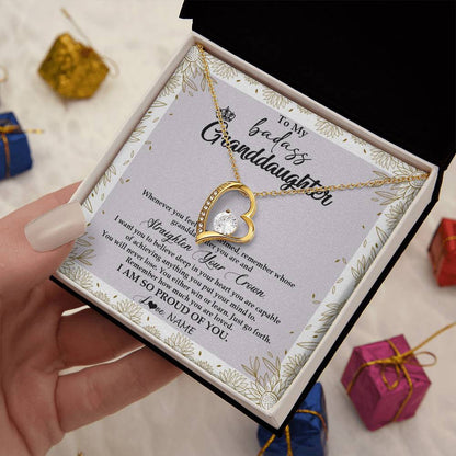 Personalized To My Granddaughter Necklace From Grandma Nana Straighten Your Crown Granddaughter Birthday Graduation Christmas Customized Gift Box Message Card