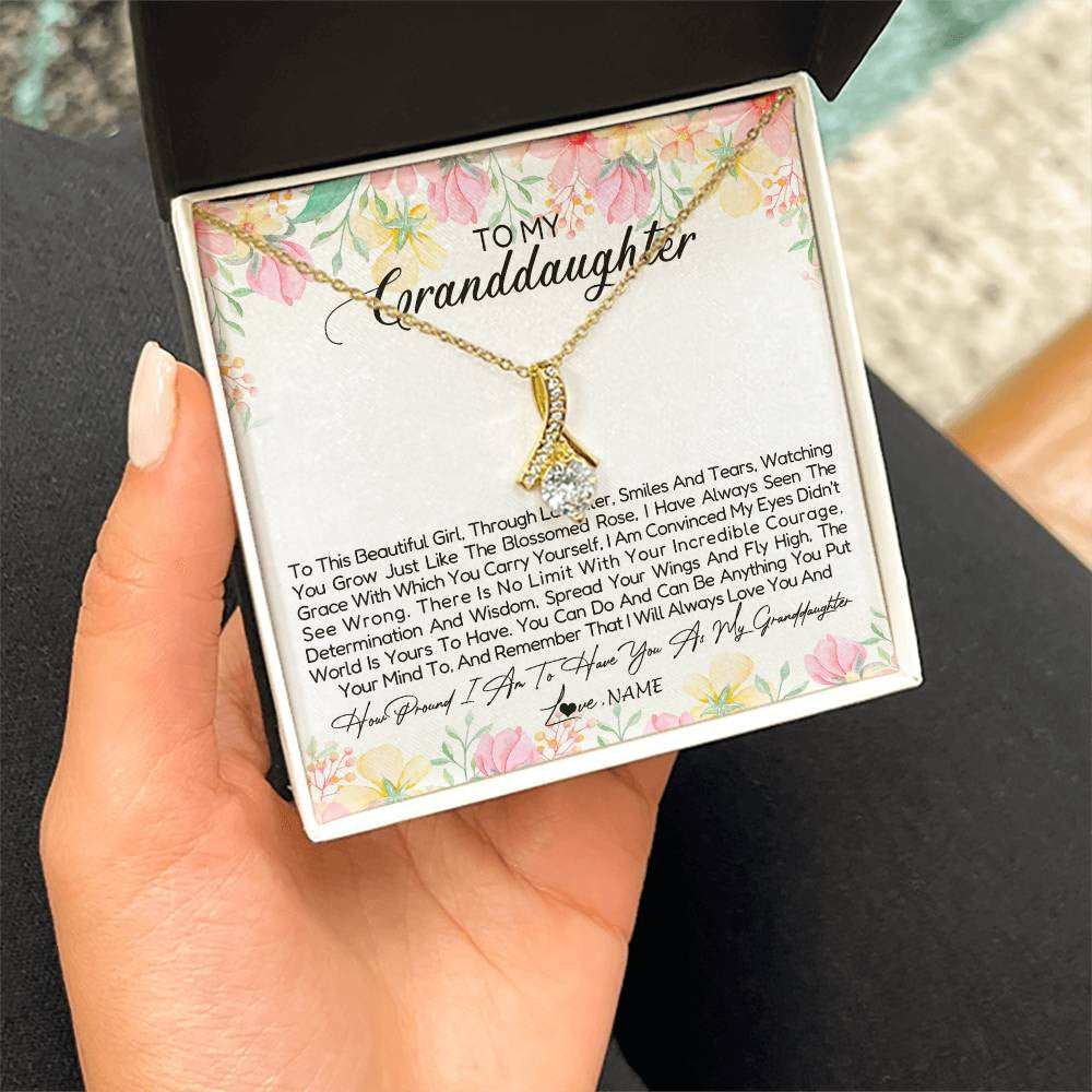 Personalized To My Granddaughter Necklace From Grandma Nana To This Beautiful Granddaughter Jewelry Birthday Christmas Customized Gift Box Message Card