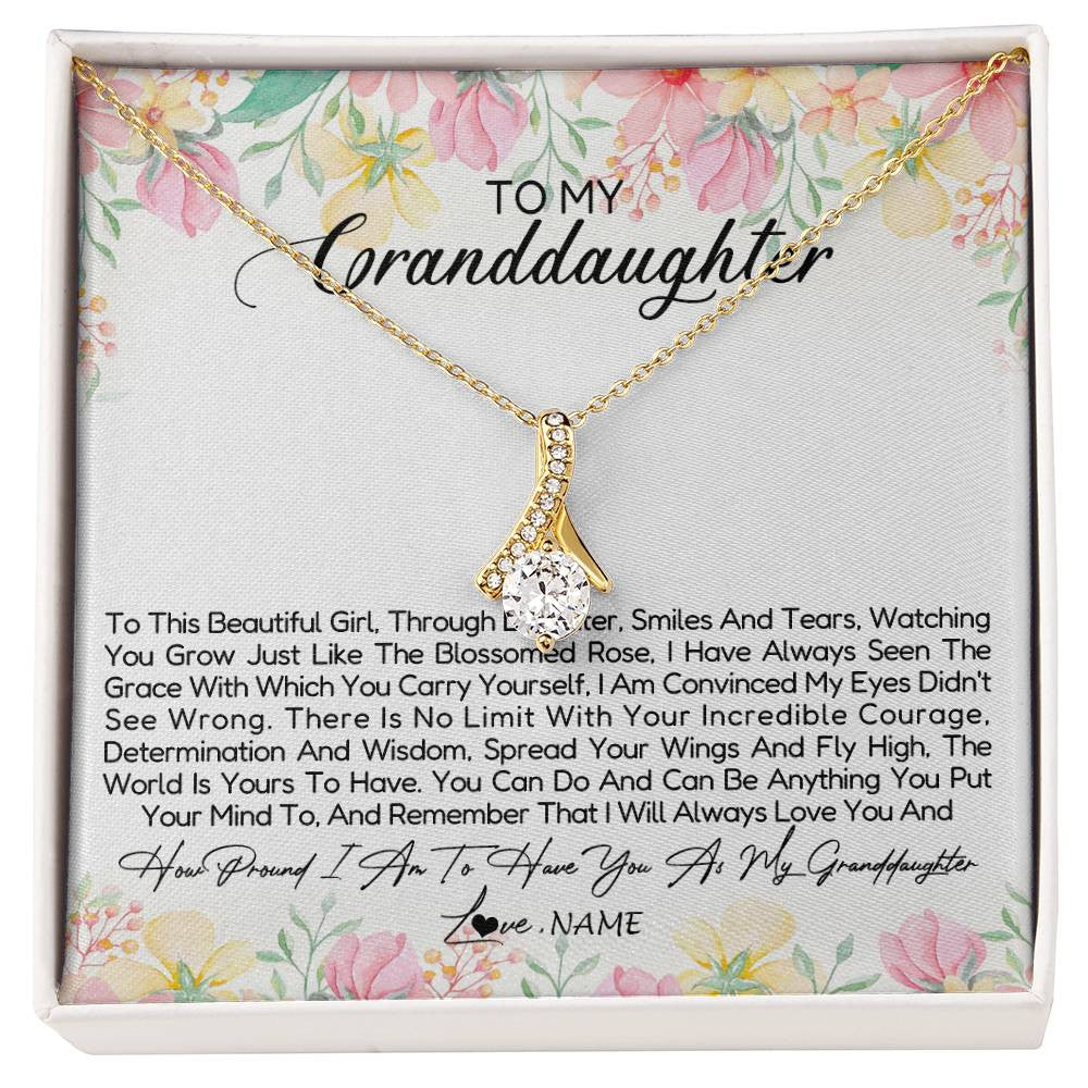 Personalized To My Granddaughter Necklace From Grandma Nana To This Beautiful Granddaughter Jewelry Birthday Christmas Customized Gift Box Message Card