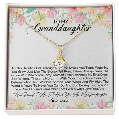 Personalized To My Granddaughter Necklace From Grandma Nana To This Beautiful Granddaughter Jewelry Birthday Christmas Customized Gift Box Message Card