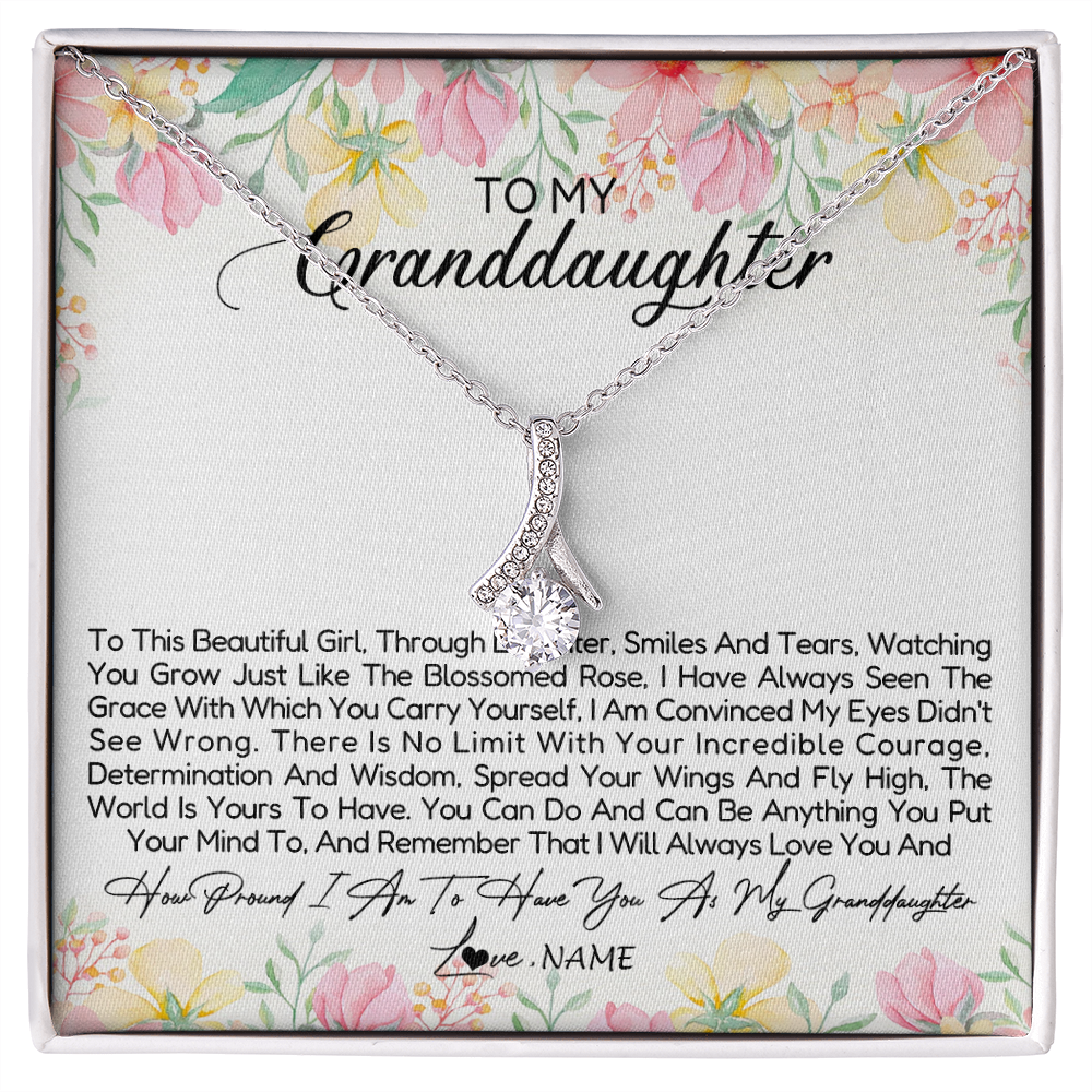 Personalized To My Granddaughter Necklace From Grandma Nana To This Beautiful Granddaughter Jewelry Birthday Christmas Customized Gift Box Message Card