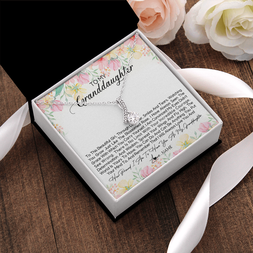 Personalized To My Granddaughter Necklace From Grandma Nana To This Beautiful Granddaughter Jewelry Birthday Christmas Customized Gift Box Message Card