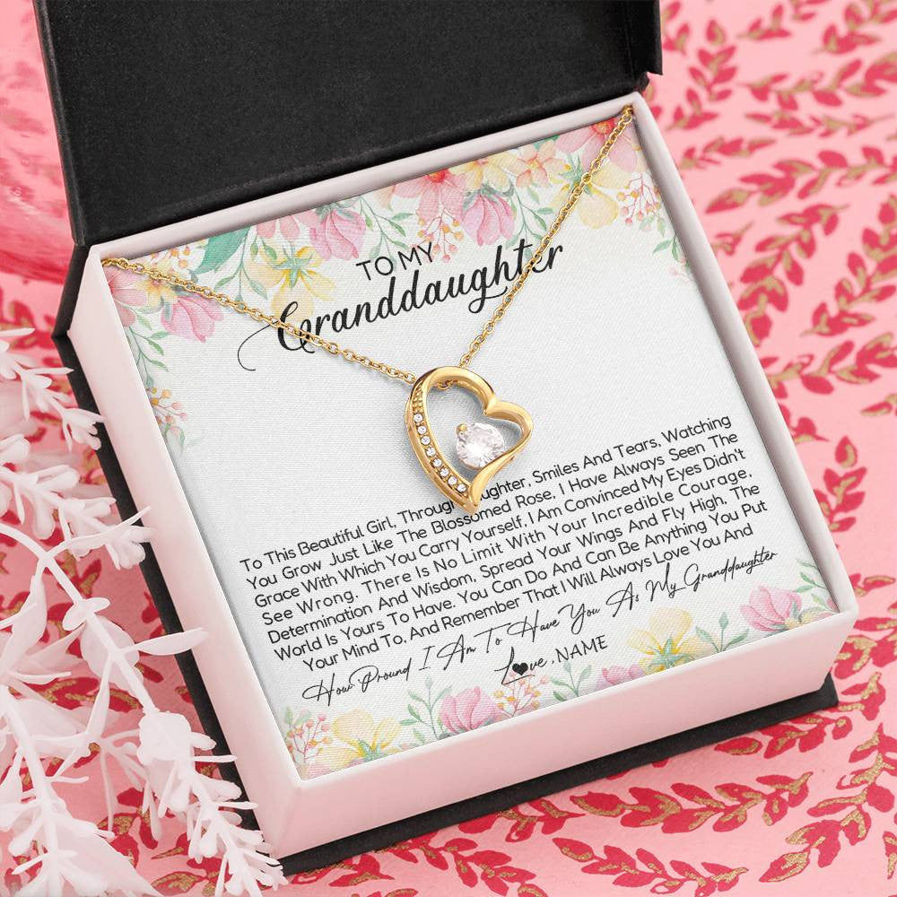 Personalized To My Granddaughter Necklace From Grandma Nana To This Beautiful Granddaughter Jewelry Birthday Christmas Customized Gift Box Message Card