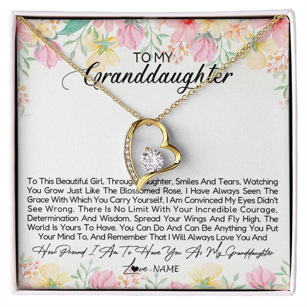Personalized To My Granddaughter Necklace From Grandma Nana To This Beautiful Granddaughter Jewelry Birthday Christmas Customized Gift Box Message Card