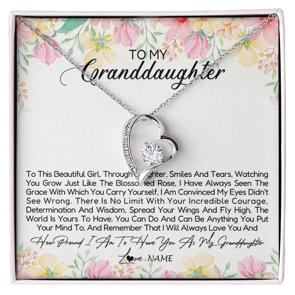 Personalized To My Granddaughter Necklace From Grandma Nana To This Beautiful Granddaughter Jewelry Birthday Christmas Customized Gift Box Message Card