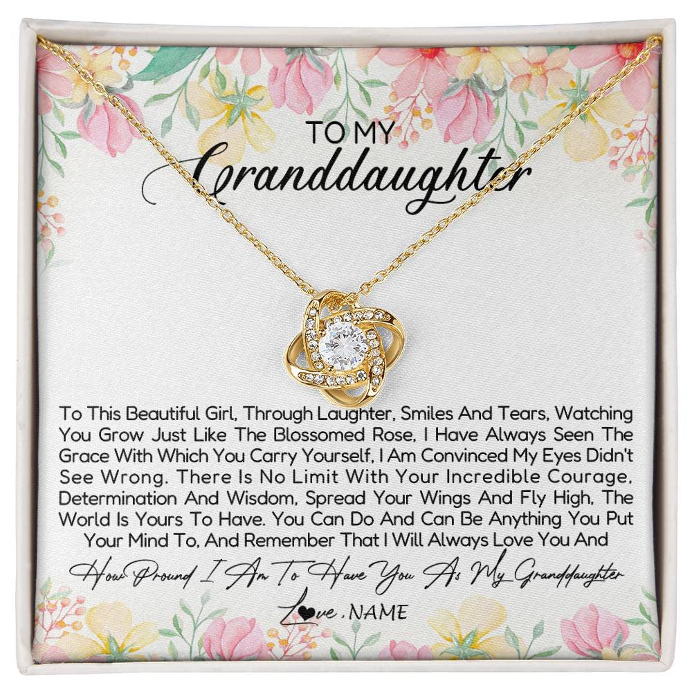 Personalized To My Granddaughter Necklace From Grandma Nana To This Beautiful Granddaughter Jewelry Birthday Christmas Customized Gift Box Message Card
